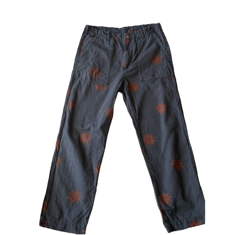 Far Afield UK Coup Blue Sunburst Heavy Work Pants Trouser Cotton/Canvas Sz 3/L